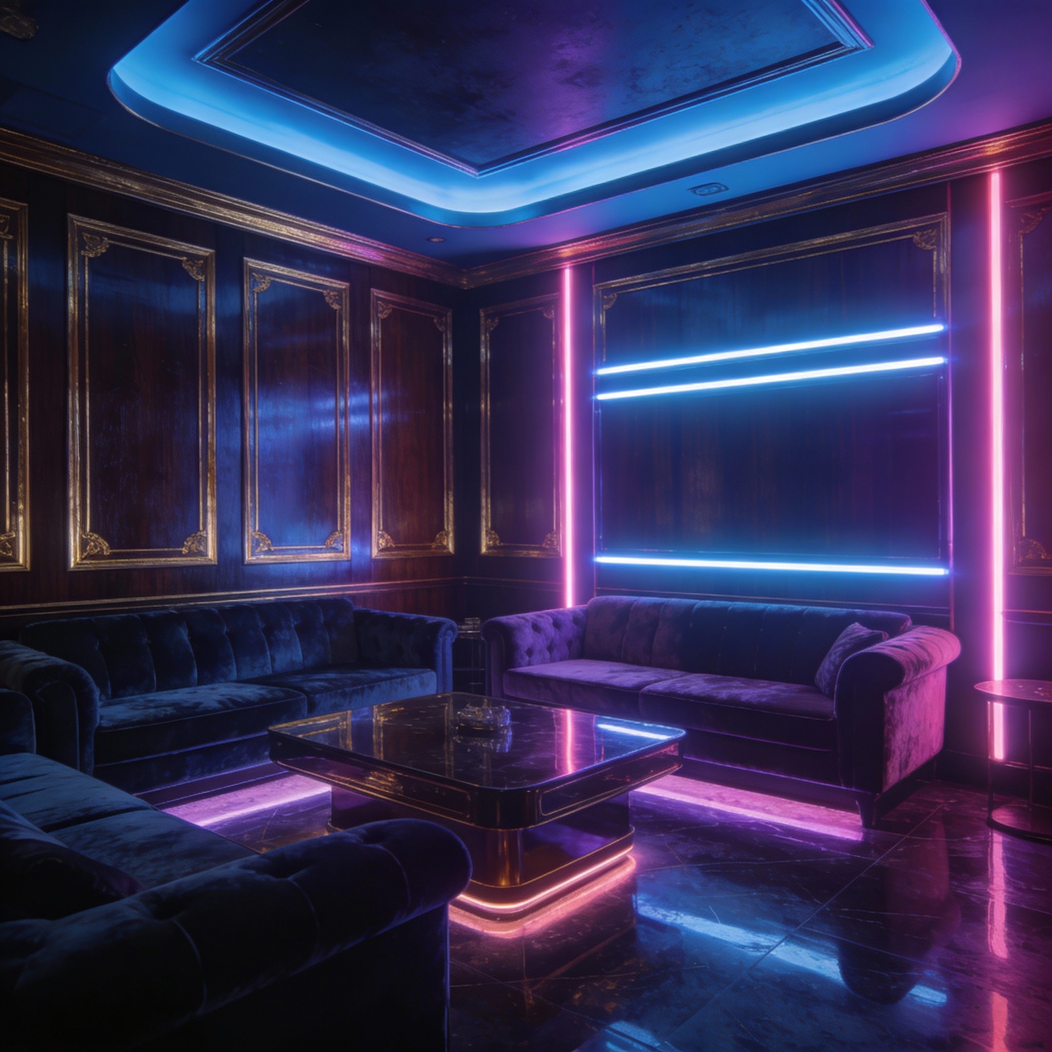 고급 위스키와 안주 세팅